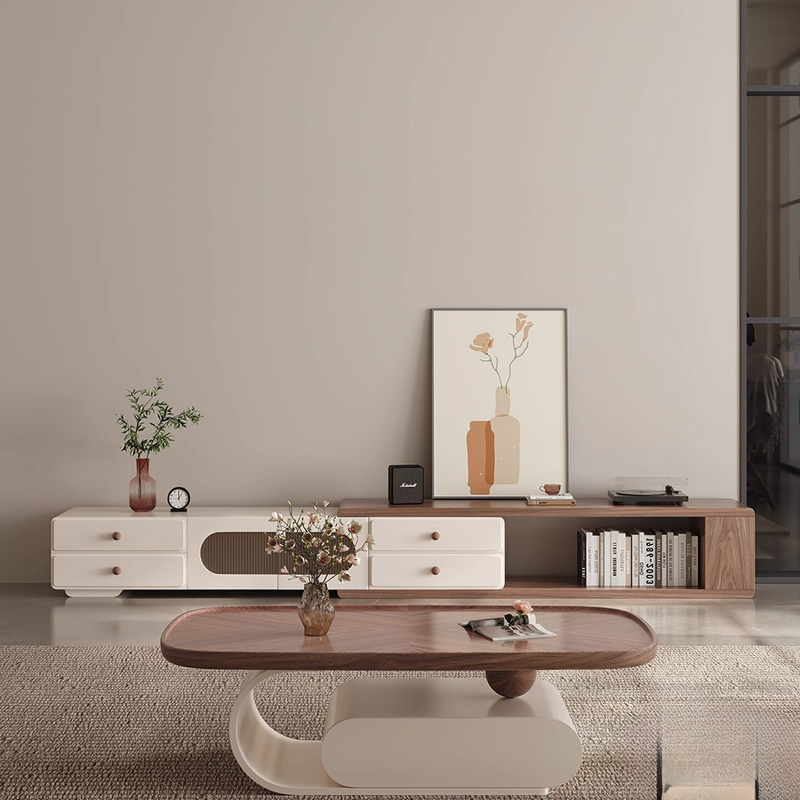 Interior Design White And Wood - Lemari TV Ruang Tamu Interior Putih