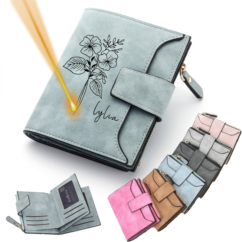 Interior Design Name - Dompet Wanita Kulit Nama Kustom Desain