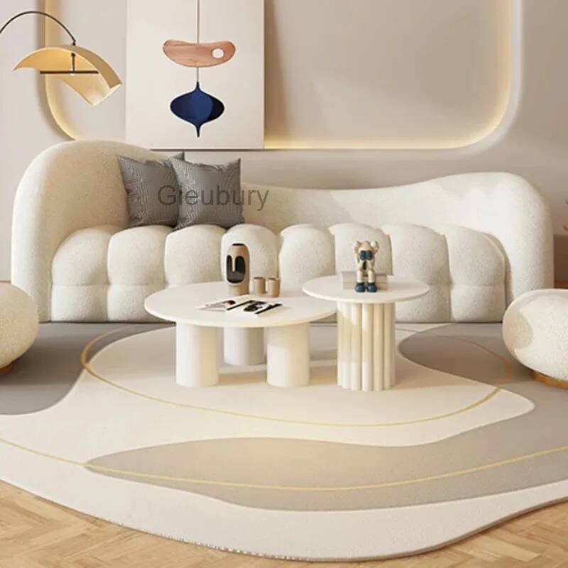 Interior Design White And Wood - Sofa Ruang Tamu Putih Krem Mode