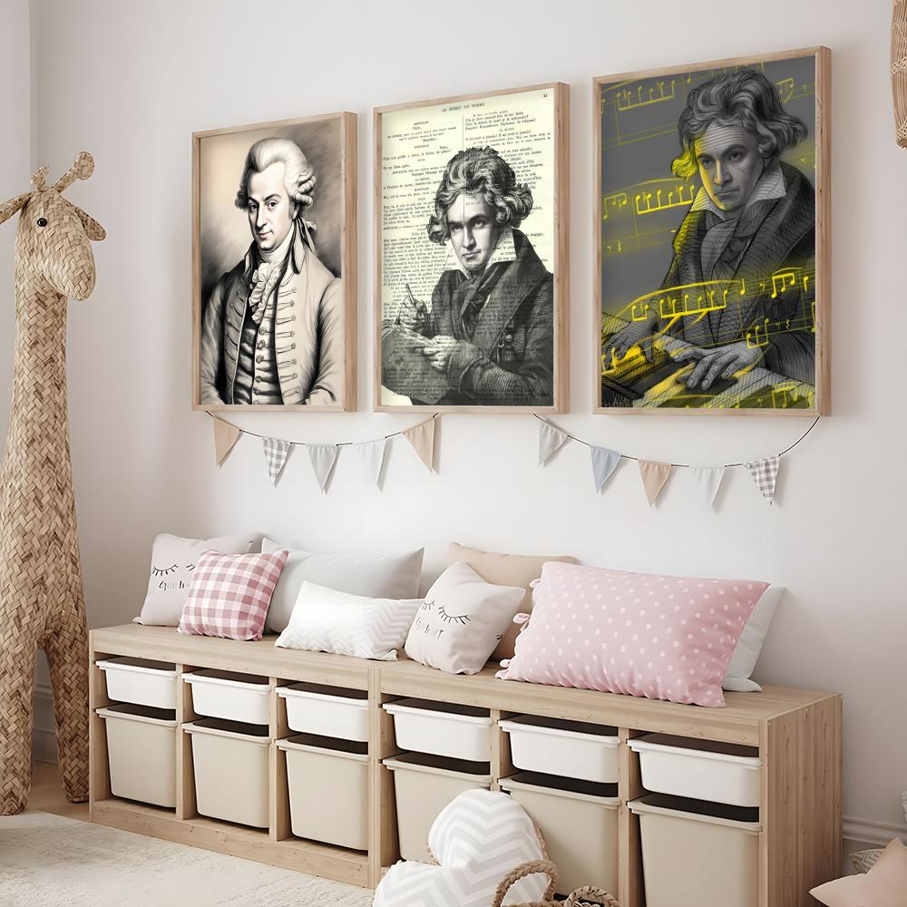 Poster Musik Klasik M-Mozart S - Interior Design Studio ulasan dan harga