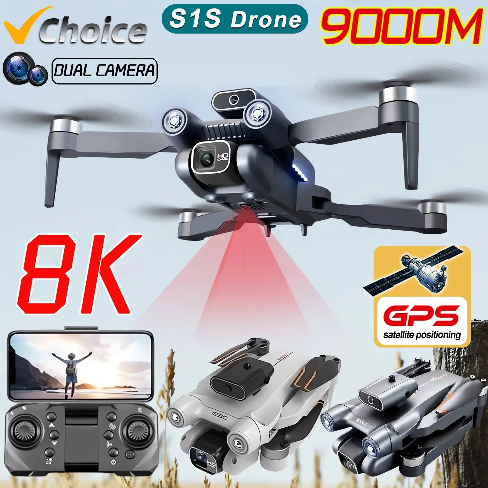 S1S Drone kamera GPS 5G 8K pro - Interior Design Game ulasan dan harga