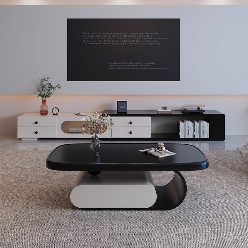 Lemari TV Ruang Tamu Interior  - Interior Design White And Wood ulasan dan harga