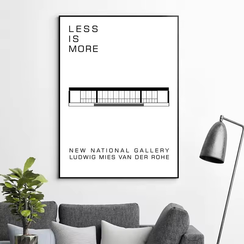 Poster Arsitektur Abstrak Desa - Interior Design Studio ulasan dan harga
