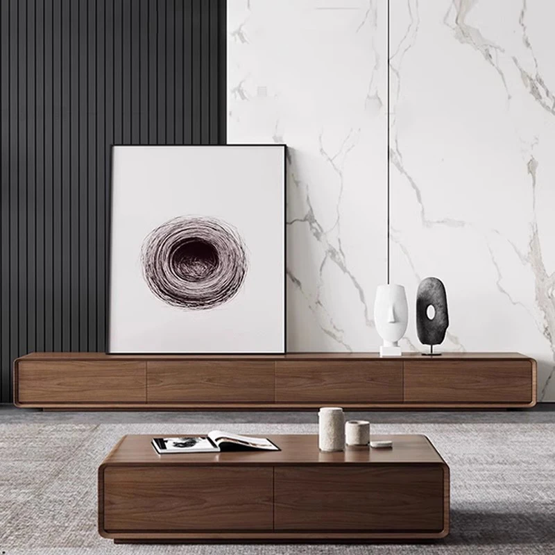 Meja TV Kayu Panjang Desain Mo - Interior Design Tv Room ulasan dan harga