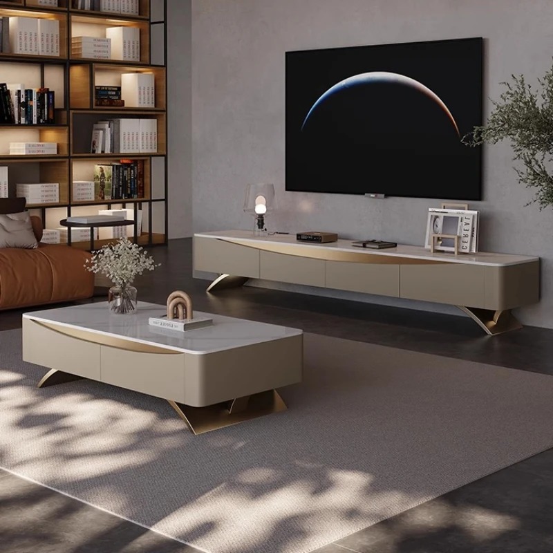 Meja TV Mewah Vintage Desainer - Interior Design Tv Room ulasan dan harga