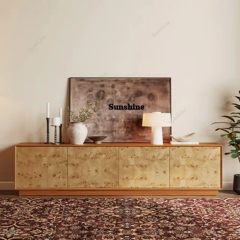 Meja TV Kayu Desain Estetis Mo - Interior Design Tv Room ulasan dan harga