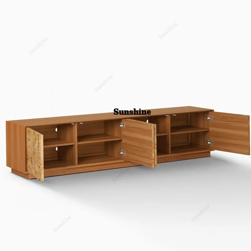 Meja TV Kayu Desain Estetis Mo - Interior Design Tv Room ulasan dan harga