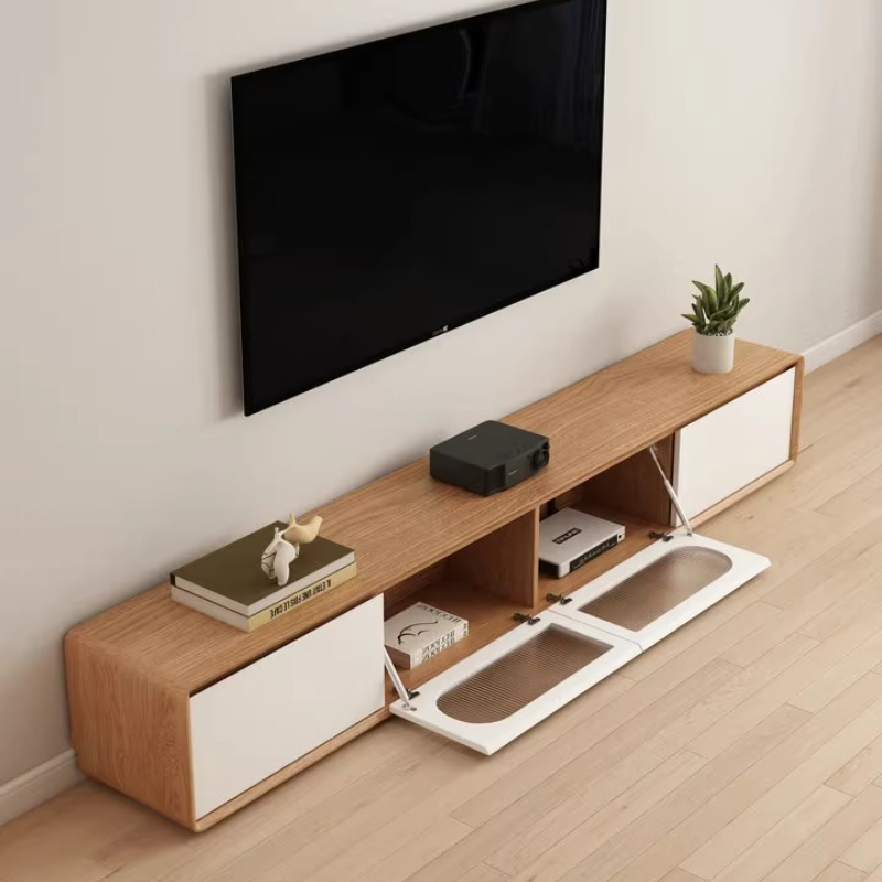 Aksesoris Desainer Lemari TV D - Interior Design White And Wood ulasan dan harga