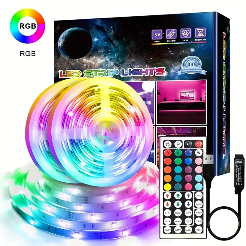 Strip Lampu LED RGB 1-20M deng - Interior Design Tv Room ulasan dan harga