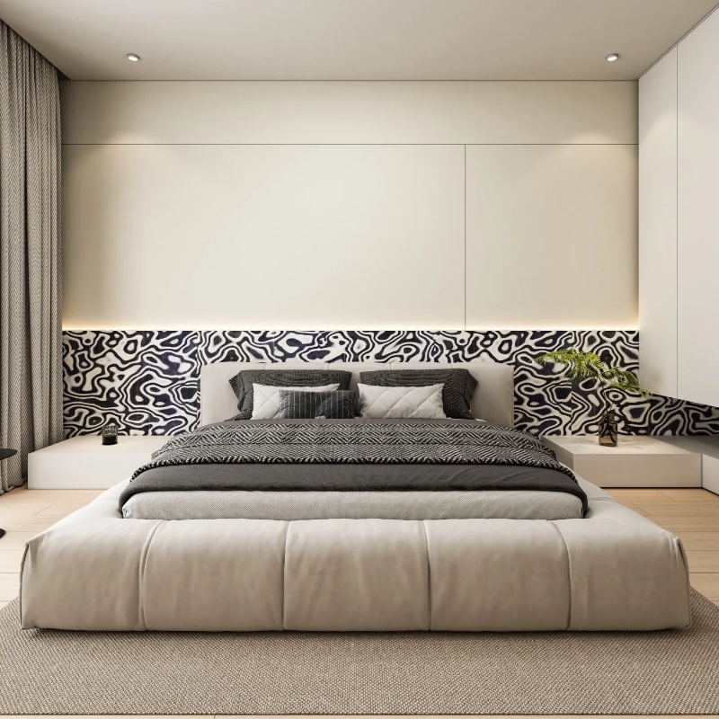 Lembaran Veneer Kayu Grafis Hi - Interior Design White And Wood ulasan dan harga