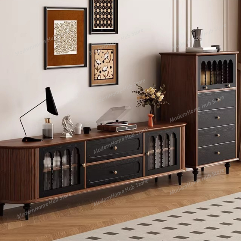 Lemari TV Modular Desain Pranc - Interior Design White And Wood ulasan dan harga