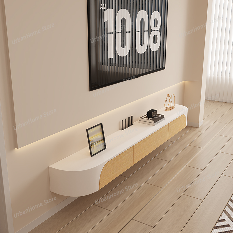 Lemari TV Putih untuk Kamar Ti - Interior Design White And Wood ulasan dan harga