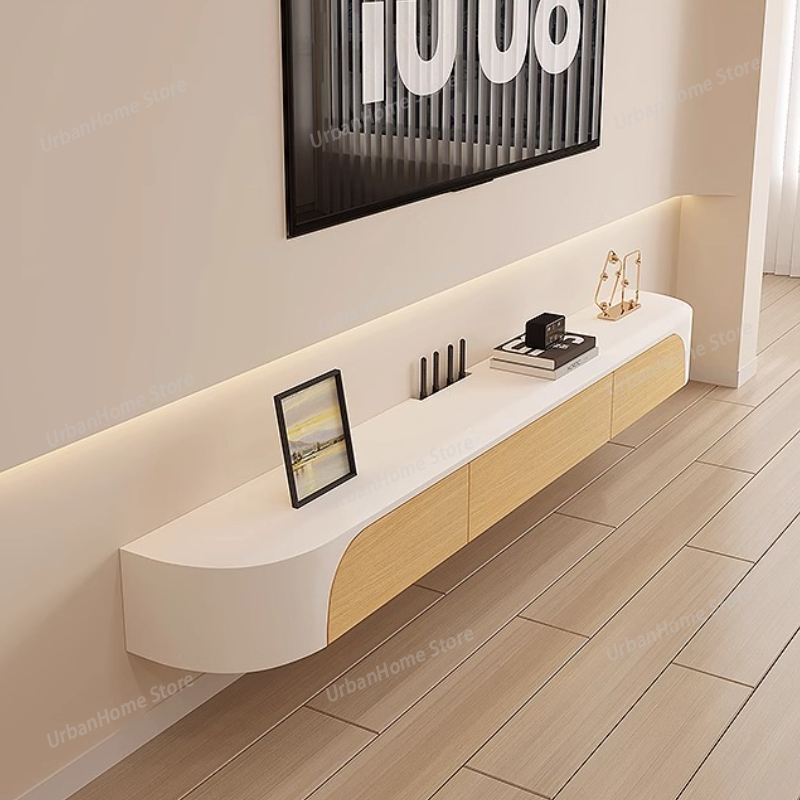 Lemari TV Putih untuk Kamar Ti - Interior Design White And Wood ulasan dan harga