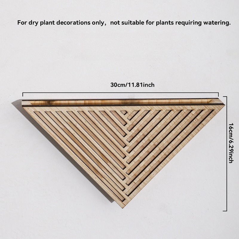 1pcs Rak Gantung Dinding Kayu  - Geometric Shelf Triangle ulasan dan harga